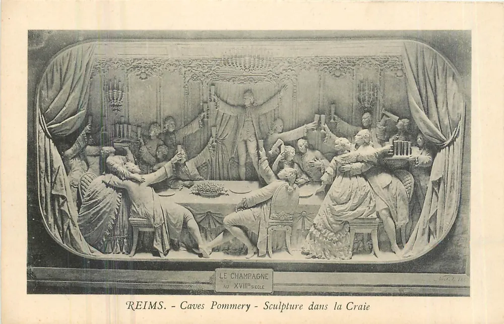 Reims - Caves Pommery - Sculpture dans la Craie - Recto