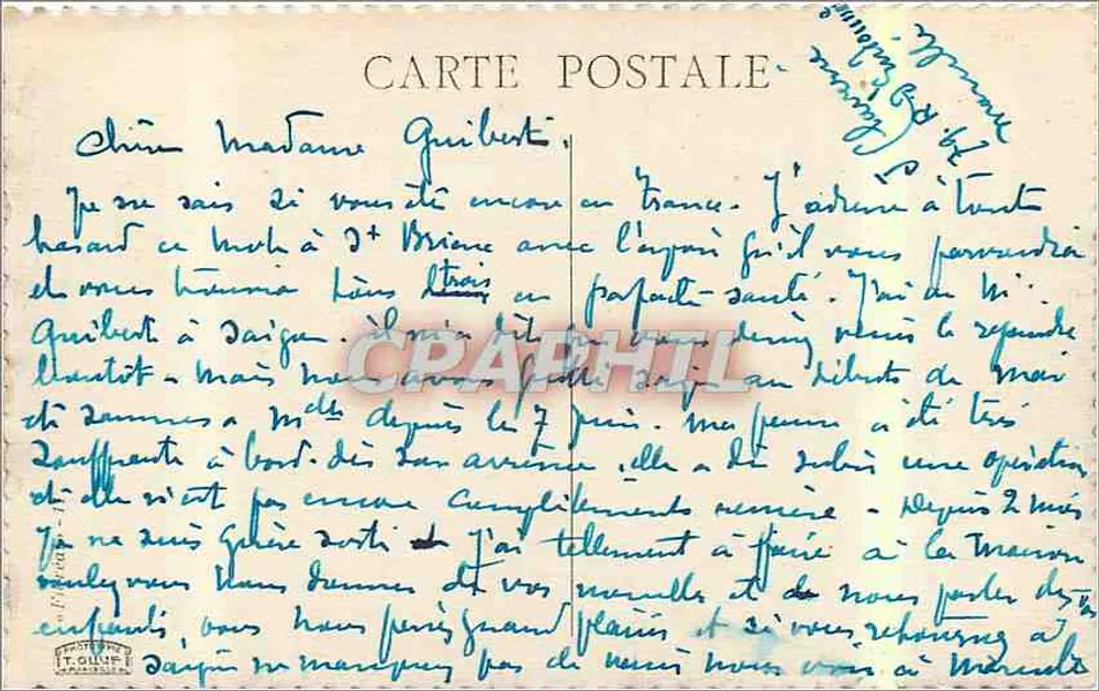 MARSEILLE — O Cais das Margens — vista animada com cais e trem elétrico - Verso
