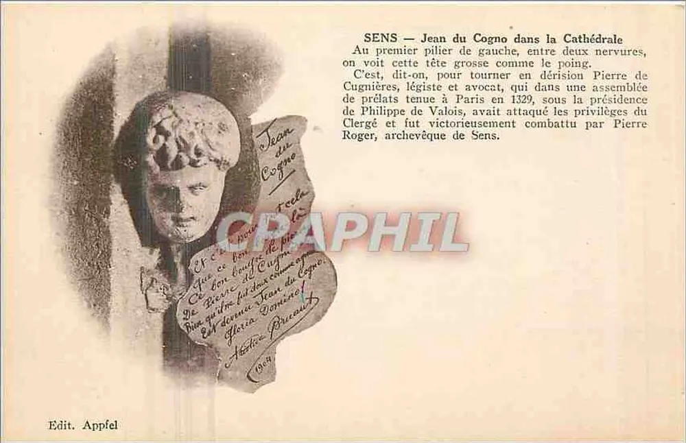 Sens — Jean du Cogno dans la Cathédrale — Edit. Appfel - Recto