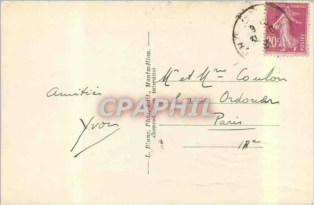 Aix-les-Bains. Jezioro Bourget. La Corniche — L. Blanc, Fot. Wydawca, Montmélian - Rewers
