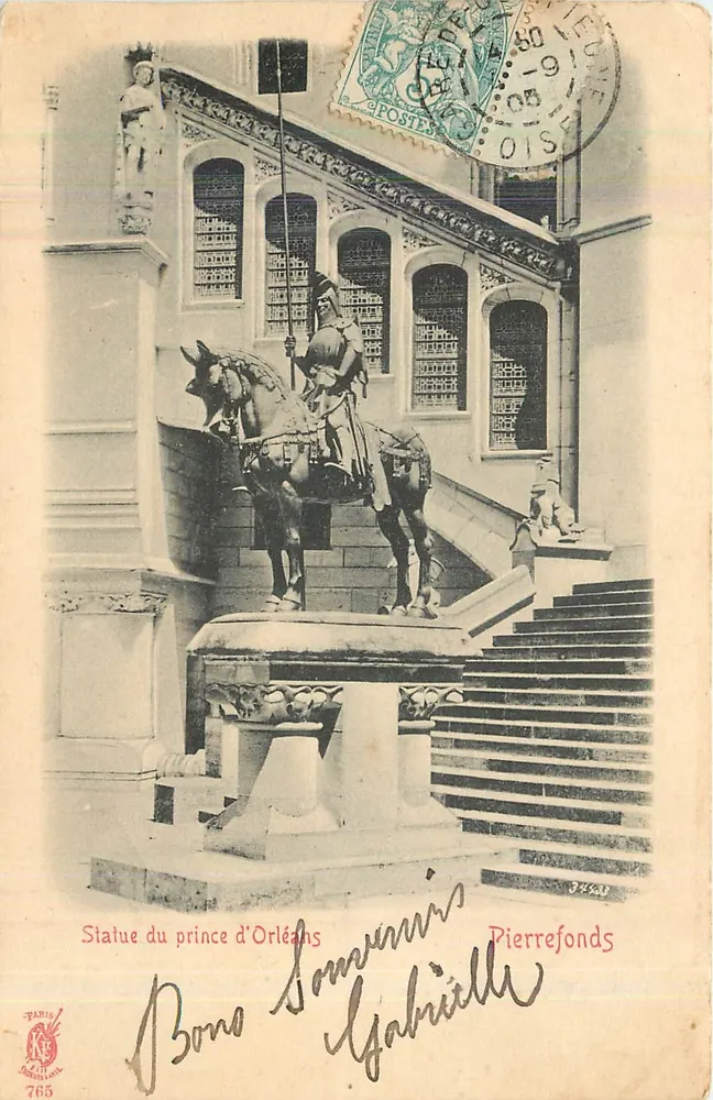 Estátua do príncipe de Orleães — Paris — Paris, Editor Pierrefonds, n° 765 - Frente