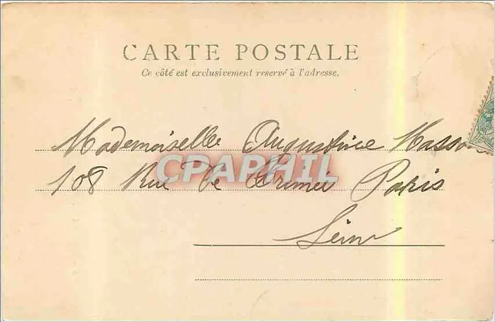 Estátua do príncipe de Orleães — Paris — Paris, Editor Pierrefonds, n° 765 - Verso