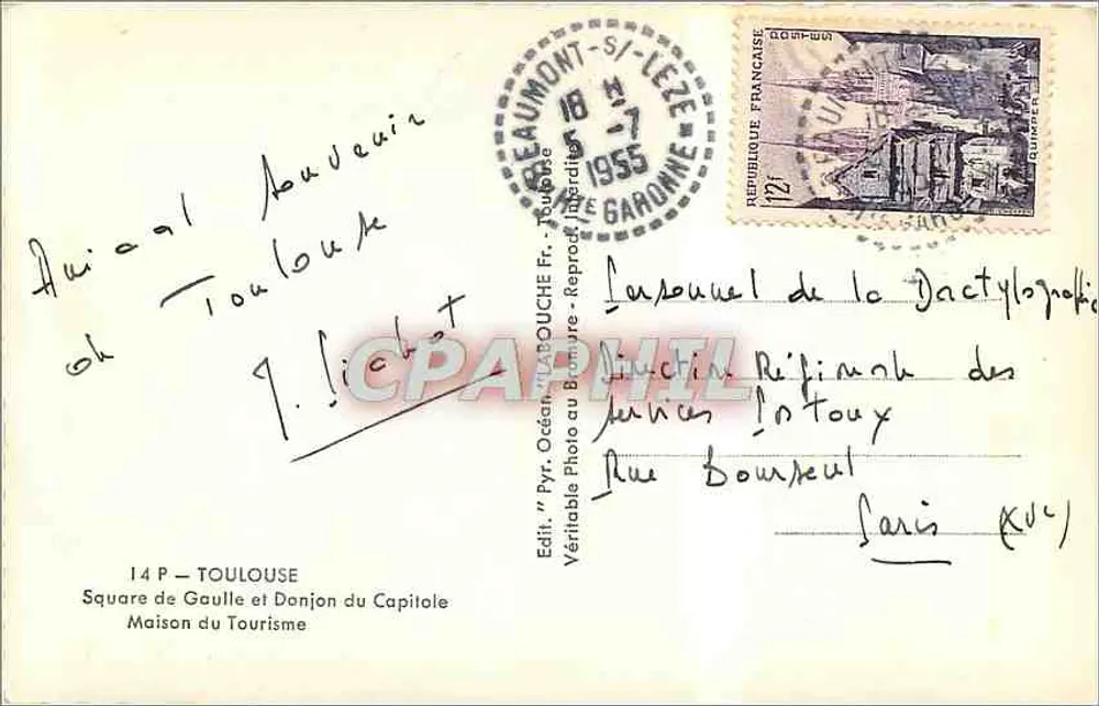 Place du Capitole — Toulouse — Verlag Océane Labouche - Rückseite