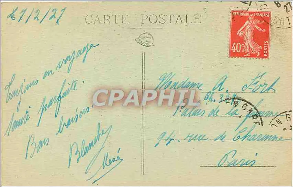 Square Darcy — Dijon — 57 — Editor: N.D. (não identificado) - Verso
