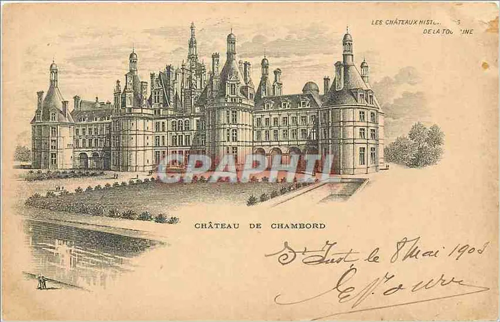 Château de Chambord — Die historischen Schlösser der Touraine — Ausgabe der Magasins de l'Amiral Courbet, Amiens - Vorderseite