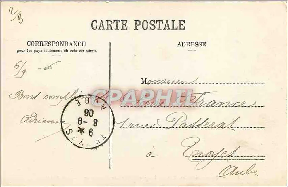 Chamonix — La Mer de Glace et l'Hôtel du Montanvert (altitude 1921 m) — Éditeur : J. 88, Hauteurs, Genève - Verso