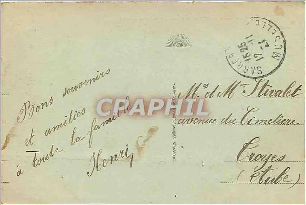 Strasbourg - Place de la République und Palais du Rhin — Verlag EBNIRG, Nr. 166 - Rückseite