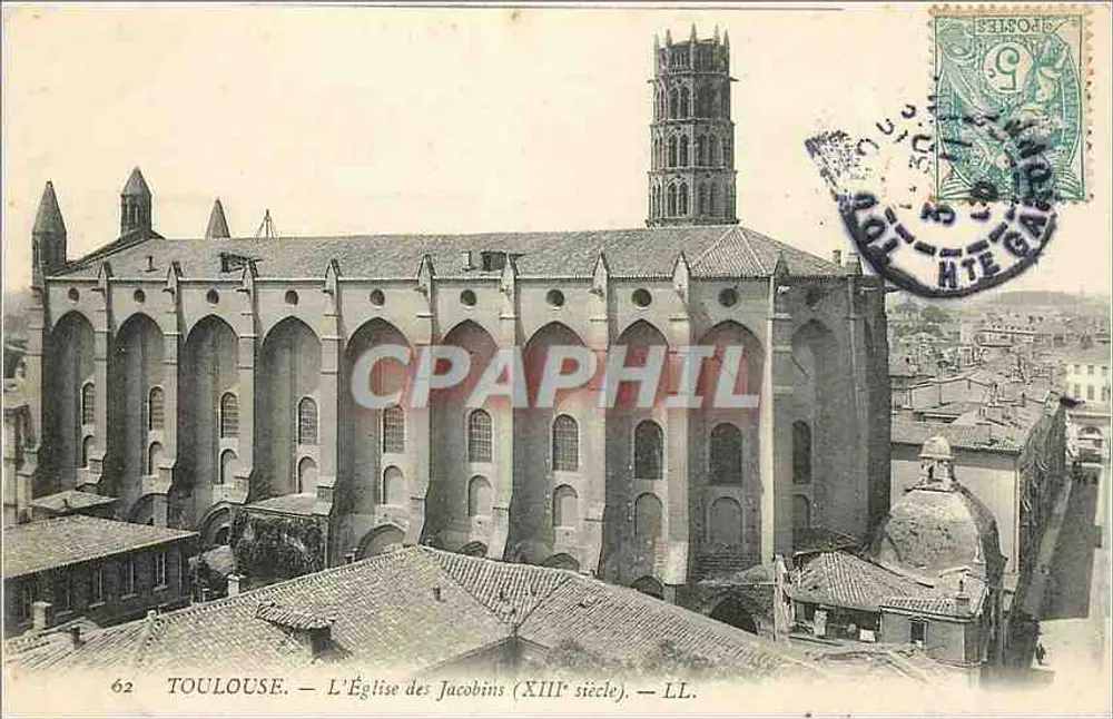 Toulouse — L'Église des Jacobins (XIIIe siècle) — LL. n°62 - Recto