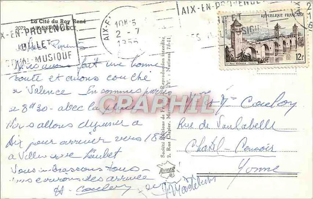 Aix-en-Provence — Suas Fontes — Sociedade Éditions Interdite - Verso