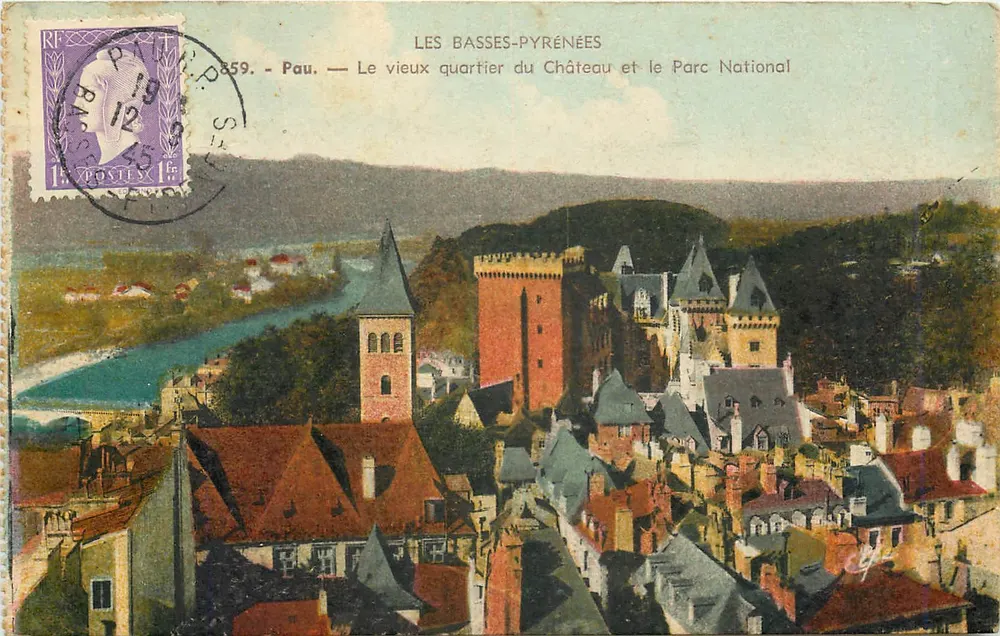 Pau — Der alte Schlossviertel und der Nationalpark — Labouche frères, Toulouse - Vorderseite