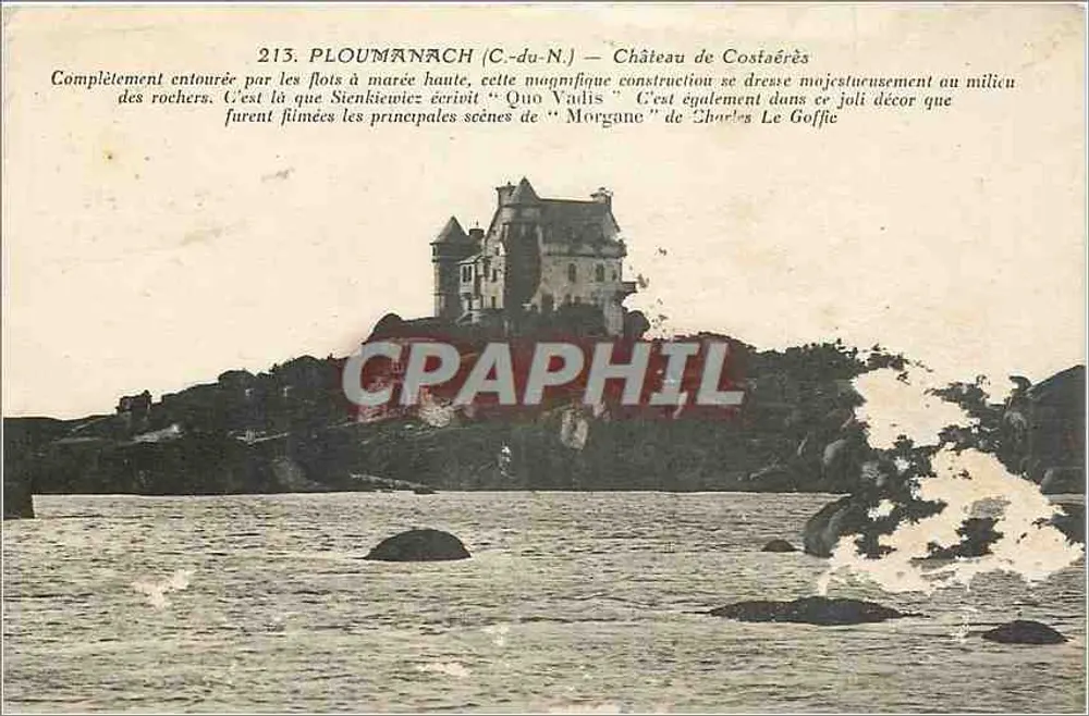 Ploumanach (C.-du-N.) — Castillo de Costaërès — Fototipia Angel - Anverso
