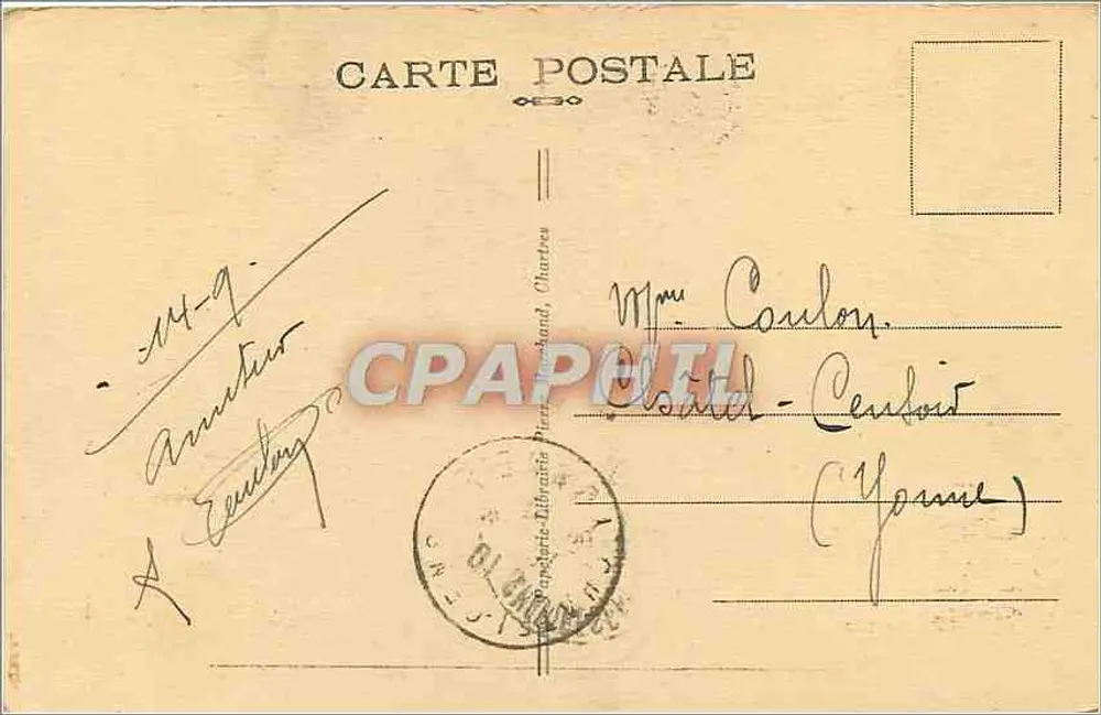 Chartres — De Porte Guillaume — uitgever A. Lévy, n°8 - Achterkant