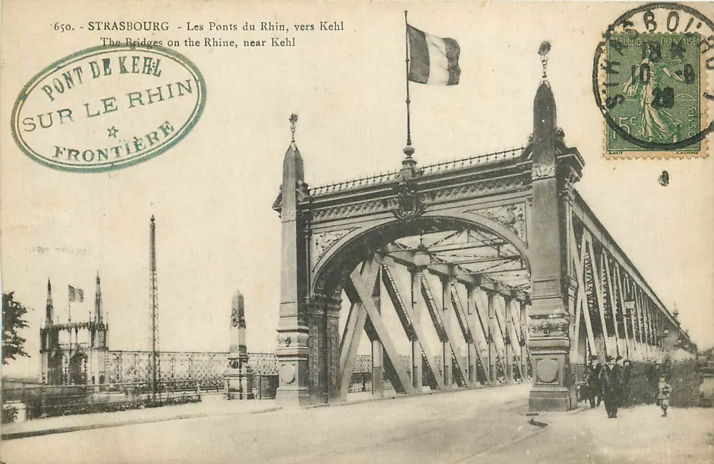 Strasbourg - The Rhine Bridges, towards Kehl — Kehl Bridge over the Rhine, border - Front