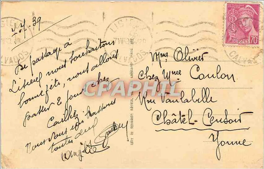 Lisieux — Alte Häuser der Rue aux Feuves, 16. Jahrhundert — Verleger unbekannt, Nr. 15 - Rückseite