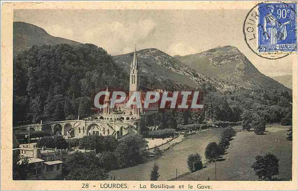 Lourdes - A Basílica e o Gave — Edição Foto Quinaut - Frente