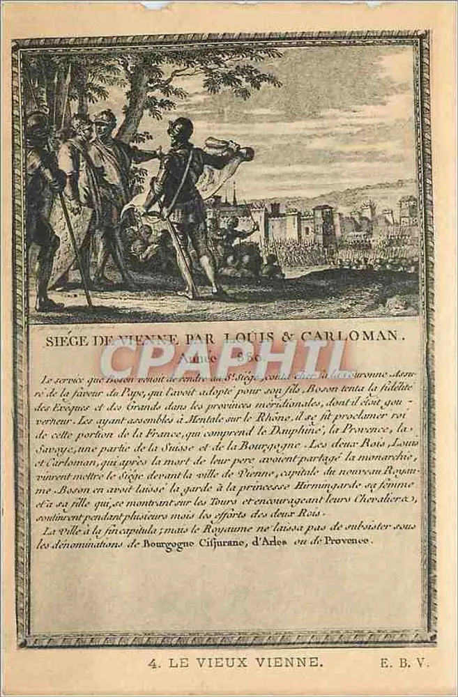 Obroty Wiednia przez Louisa i Karolmana — rok 860 — E.B.V. n°4 - Awers