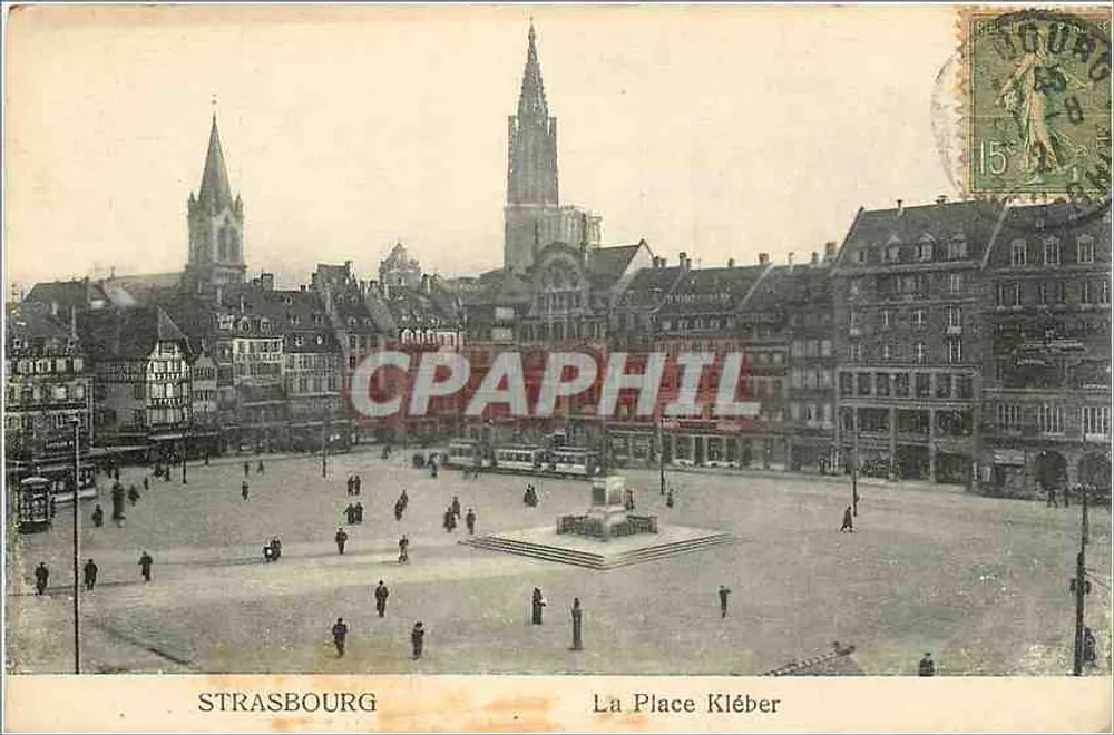 Estrasburgo — A Praça Kléber — editor desconhecido, número de série não visível - Frente