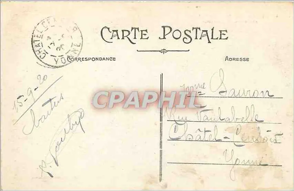 LYON — Brücke des Palastes der Gerechtigkeit und Fourvière-Hügel — Carrier, Verlag, Modell angemeldet - Rückseite