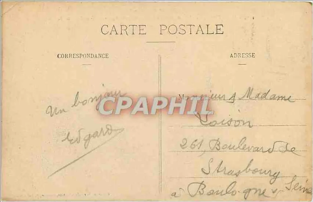 Smaragdküste — Das Grab von Chateaubriand an einem Sturmtag — G.F. — Edition Gravin, Nachfolger, Saint-Malo - Rückseite