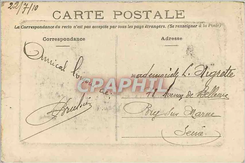Angers - Boulevard do Rei René — vista com estátua, ciclista e fiacre — editor não visível - Verso