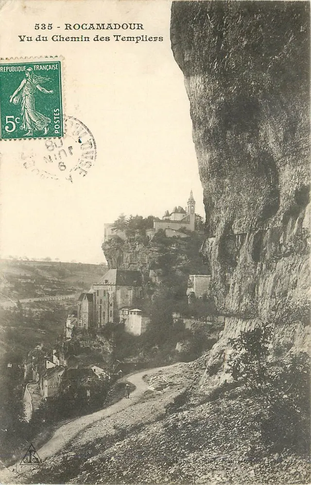 Rocamadour — Vista do Caminho dos Templários — Editor desconhecido, n° 535 - Frente