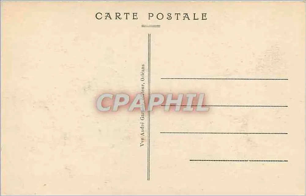 Orléans — A Catedral — editor André Garnier, n° 566 - Verso