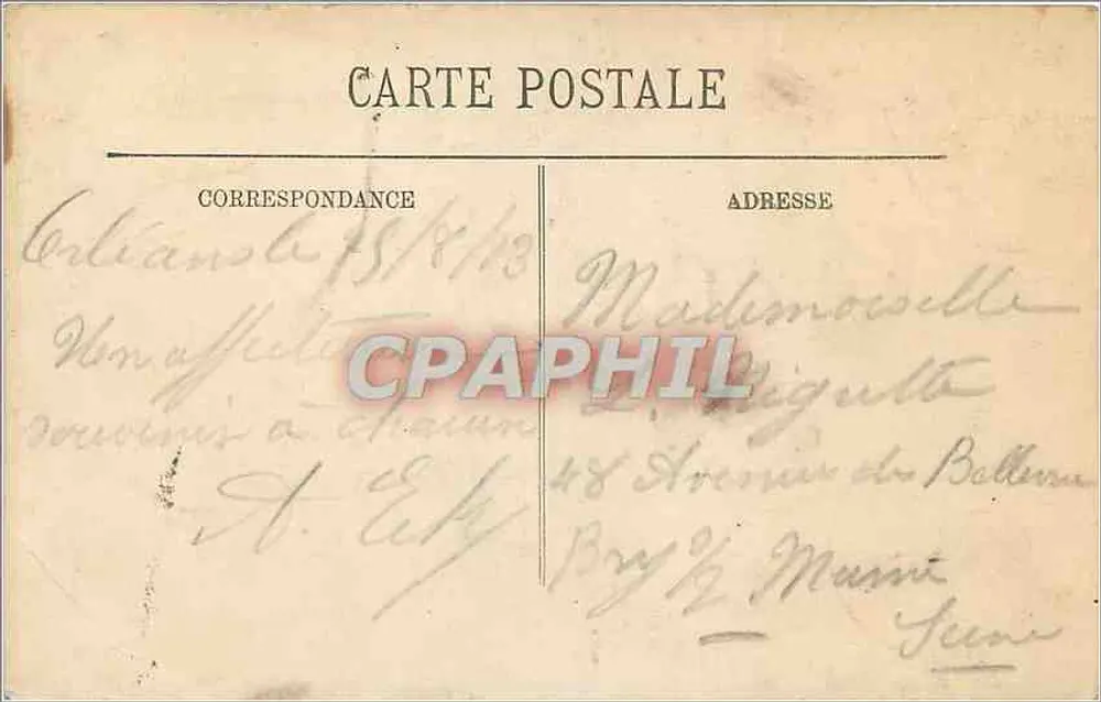 Orléans - Maison de Diane de Poitiers - Musée Historique — LL - Verso