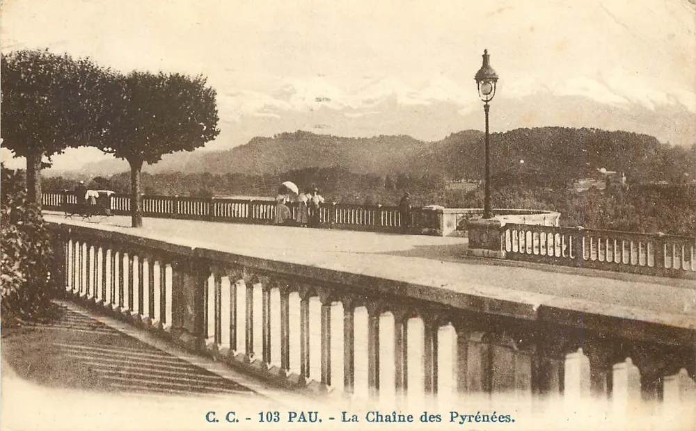 Pau - La Catena dei Pirenei — C.C. - 103 PAU - Recto