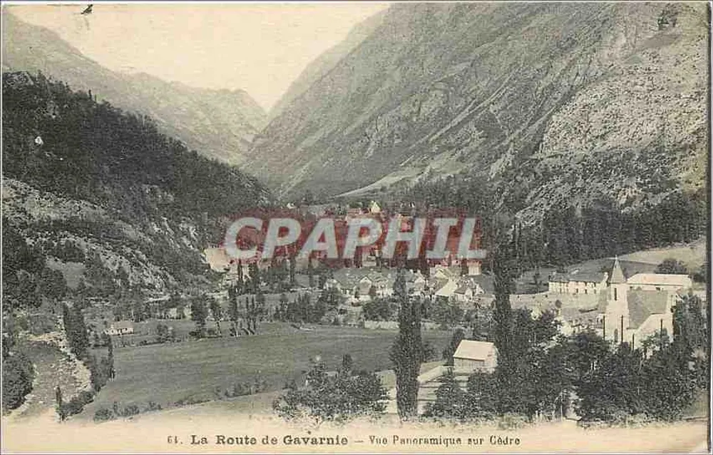 La Route de Gavarnie — Vue Panoramique sur Càdro - Recto