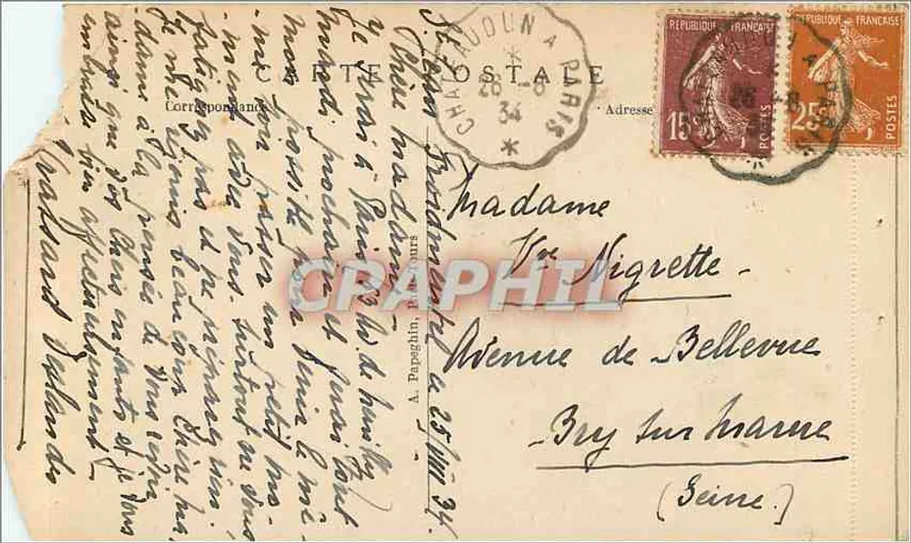 Luynes (Loir-et-Cher) — Le Château et vieilles maisons du XVᵉ siècle — A. P. - Achterkant
