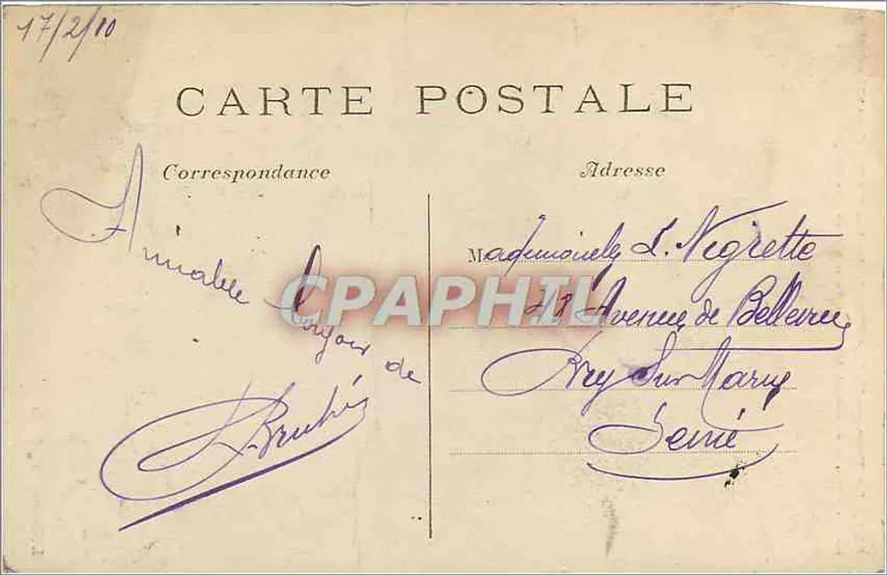 Le Puy-en-Velay (Hte-Loire) — Der Rocher Corneille und die kolossale Statue der N.-D. de France mit einem Gewicht von 110.000 kg — Verlag Paris - Rückseite
