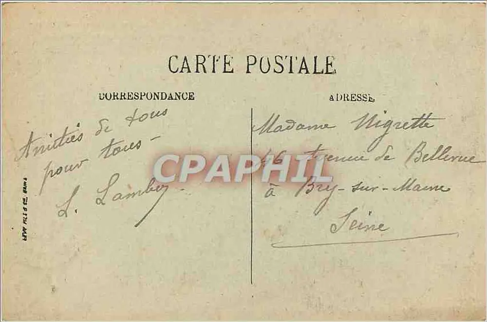Langeais — Le Château — Façade Méridionale — LL. - Verso