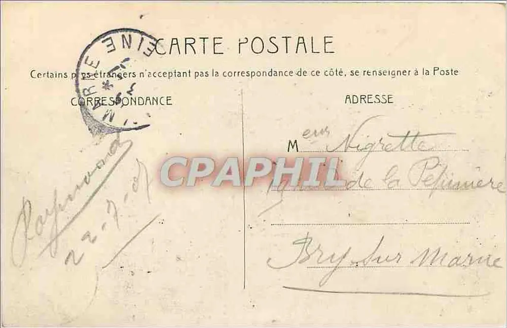 Amboise — o Ponte e o Castelo — editor não identificado, número de série não visível - Verso