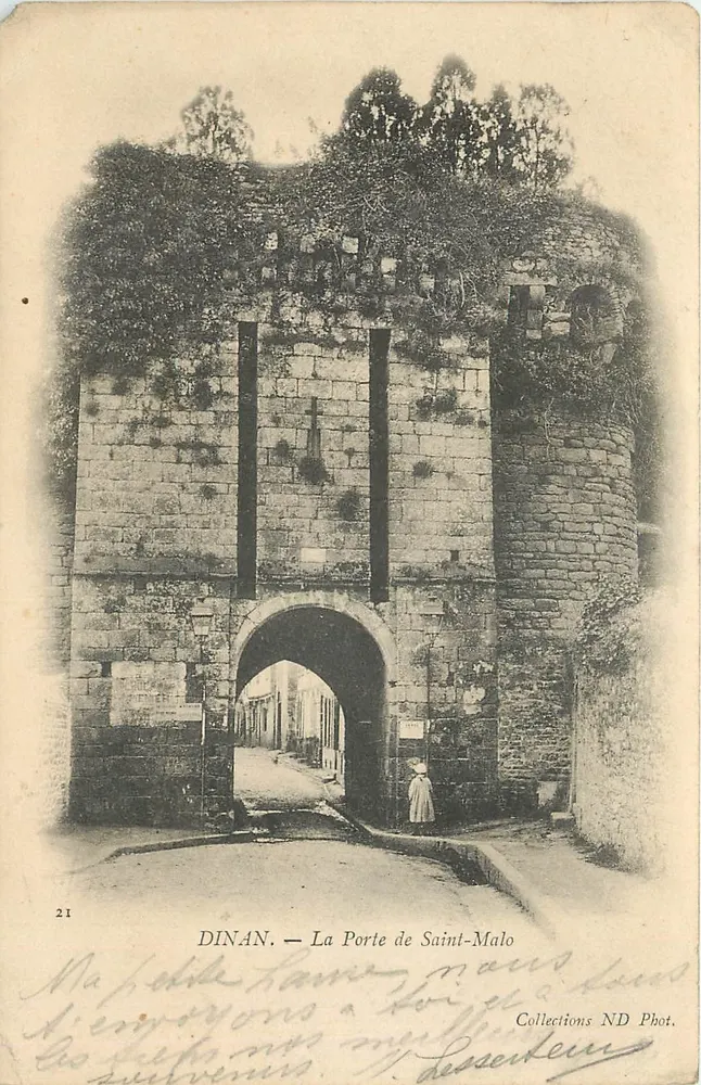 Dinan — A Porta de Saint-Malo — Coleções ND Fot. n°21 - Frente