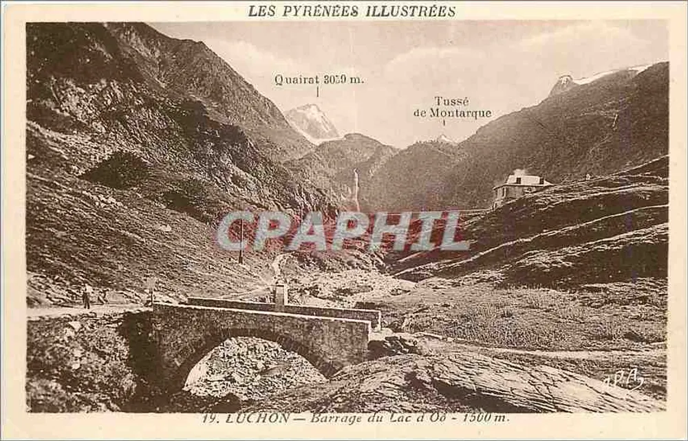 Luchon — Barragem do Lago d'Oô — 1500 m — As Pirineus Ilustradas - Frente