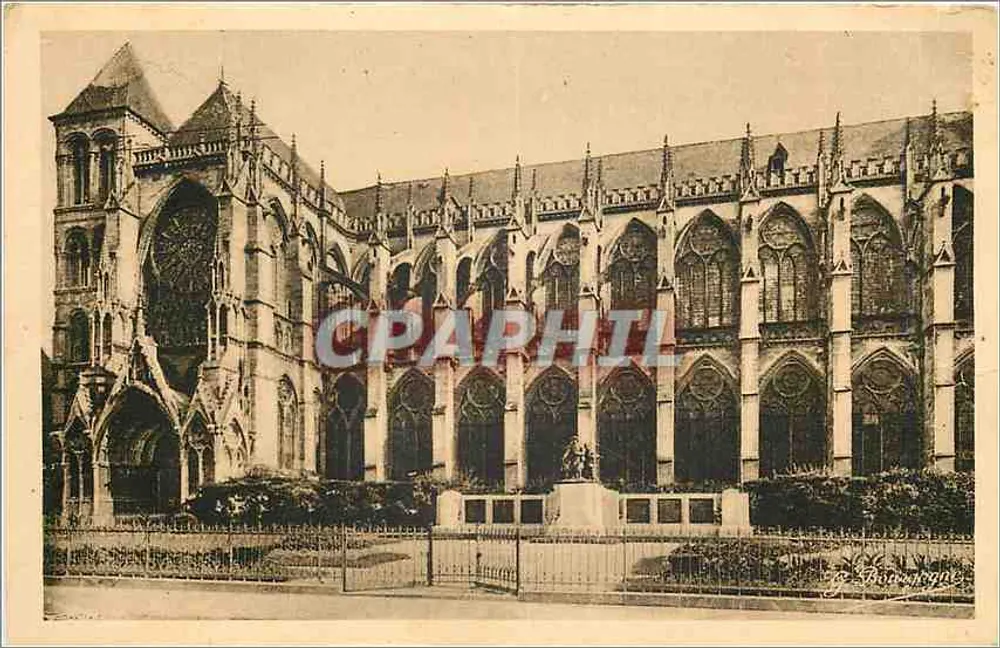 Die Kathedrale von Châlons-sur-Marne — Ansicht der Fassade — Verlag Bourgogne Frères, Château-Thierry - Vorderseite