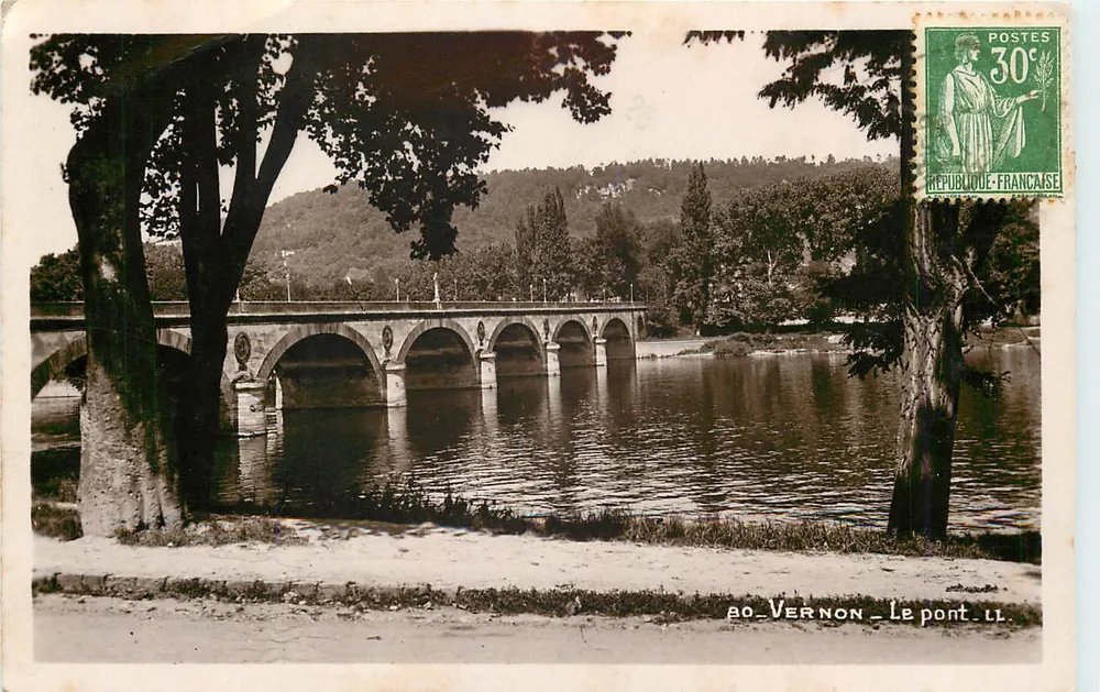 Vernon — O ponte — Lévy et Naudeau, Paris - Frente