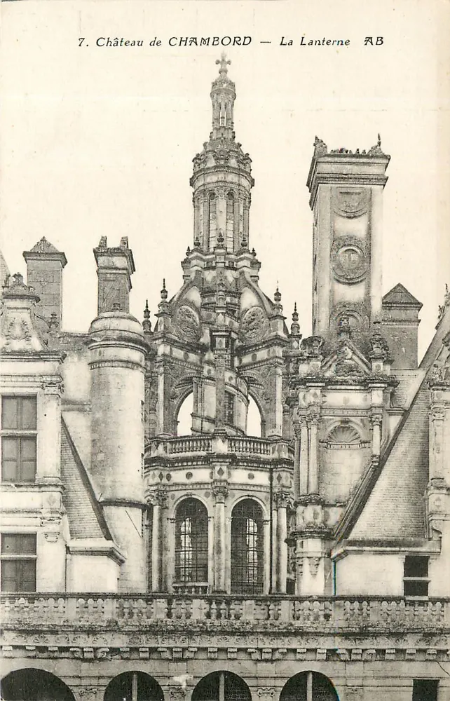 Castelo de CHAMBORD — A Lanterna — Fototipia A. BRUEL, ANGERS - Frente