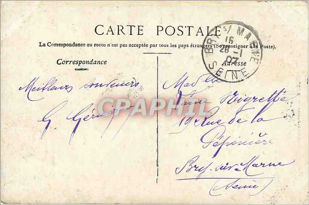 Bordeaux — Porte Cailhau — Staerck, Paris - Verso
