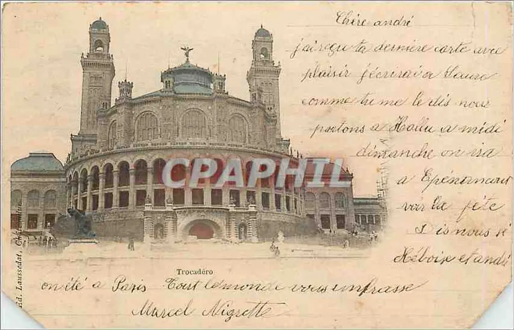 Palácio do Trocadéro — Paris — Ed. Laussedat, n° 14 - Frente