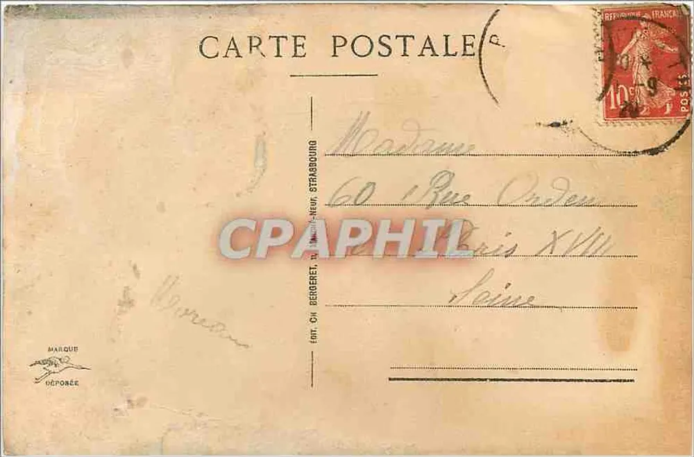 Strasbourg - Palast des ehemaligen Kaisers, Place de la République — Verlag Marquès, n° 271 - Rückseite