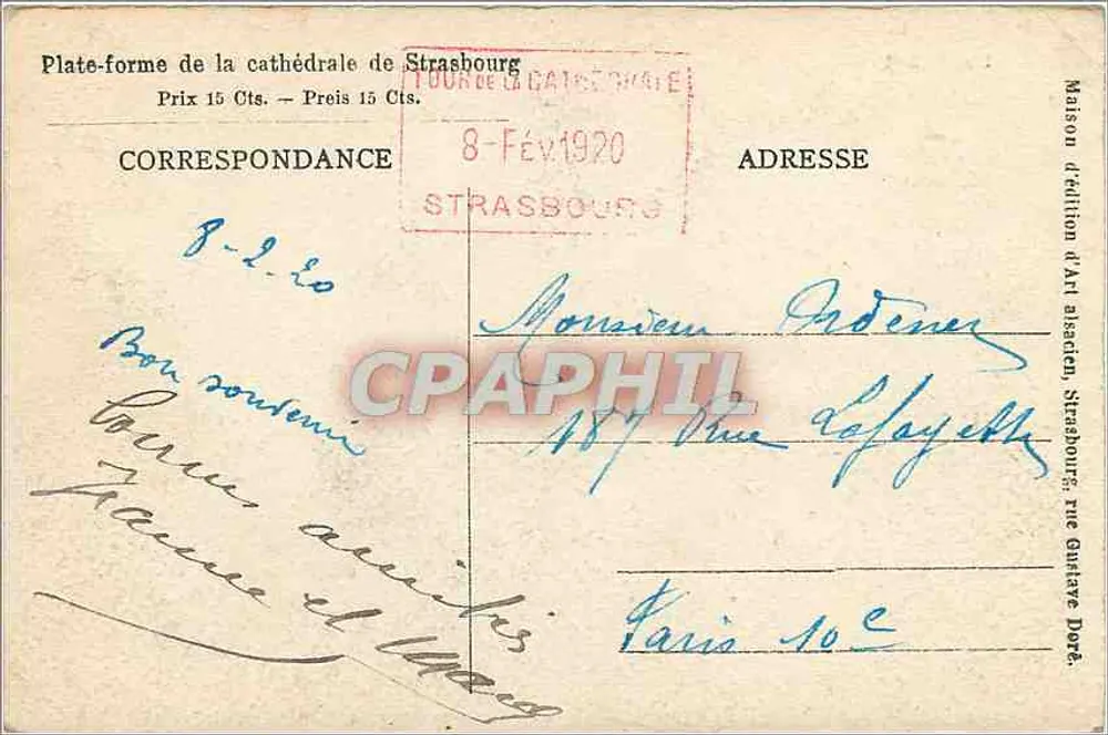 Estrasburgo — Vista geral — Gesamtansicht — Maison d'Édition d'Art Bladen - Verso