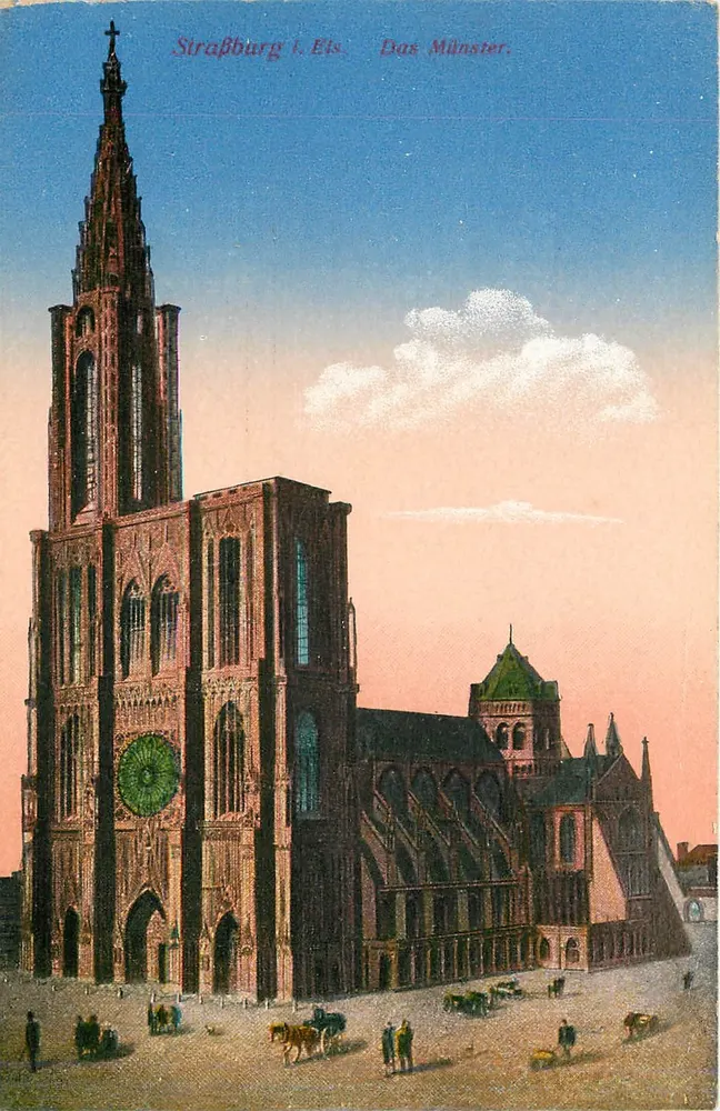 Strasbourg l. Eis. Das Münster. — Catedral de Nossa Senhora — editor Paul Röthmann, N° 27754 - Frente