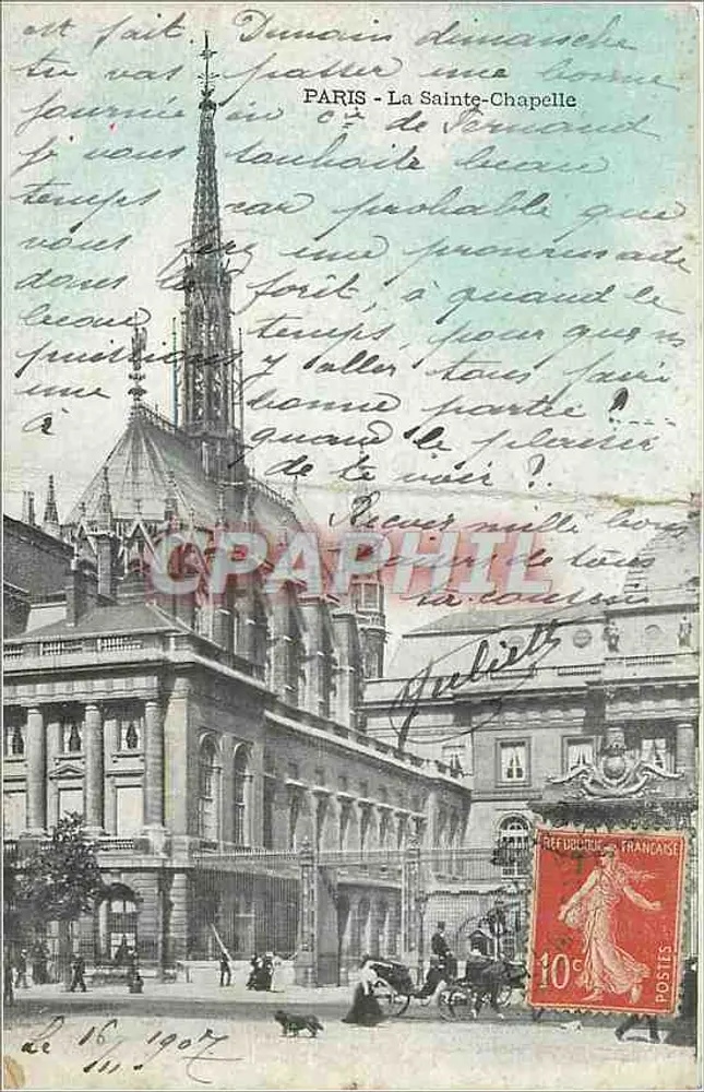 Paris - La Sainte-Chapelle — éditeur non visible, n° de série non lisible - Frente