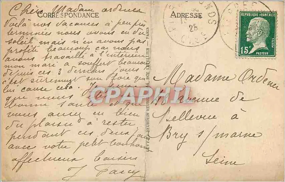 Pierrefonds — A Escada de Honra, o Torreão e o Castelo — Editor: J. Deleuiller, n°49 - Verso