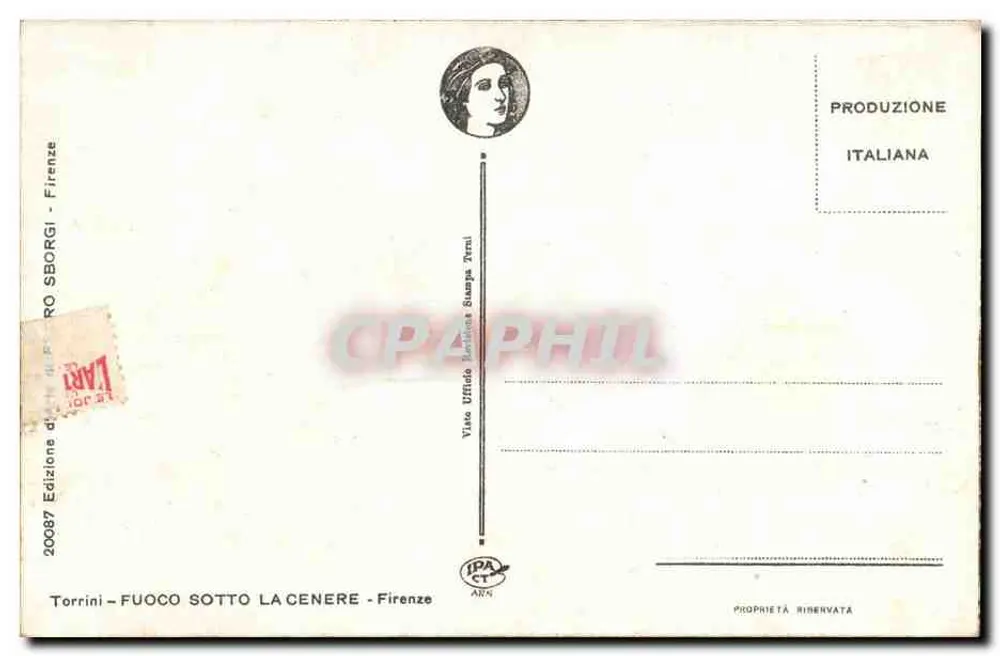 Ein alter Mann und eine alte Frau tauschen einen Topf — Szenen aus dem Leben — Edition Torrini, Florenz - Rückseite