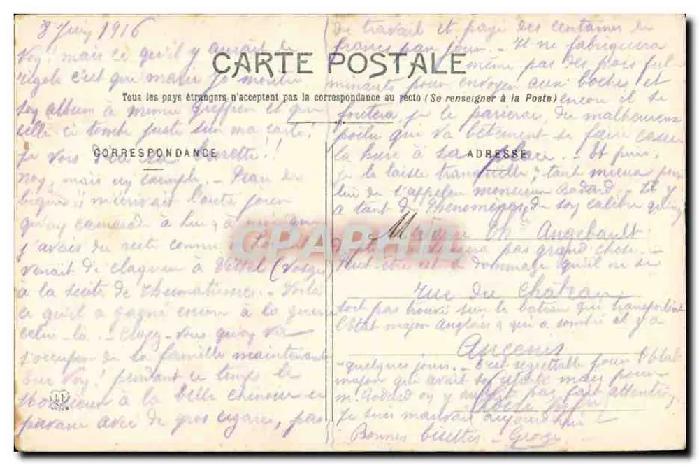 Castres - Ein lokaler Typ, Manouille — Phototype Labouche Frères Toulouse, n°95 - Rückseite