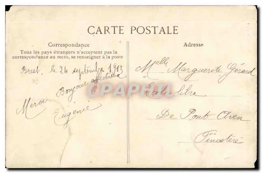 Frau aus der Bretagne — Portrait im Bustehalt — Verlag ELD - Rückseite