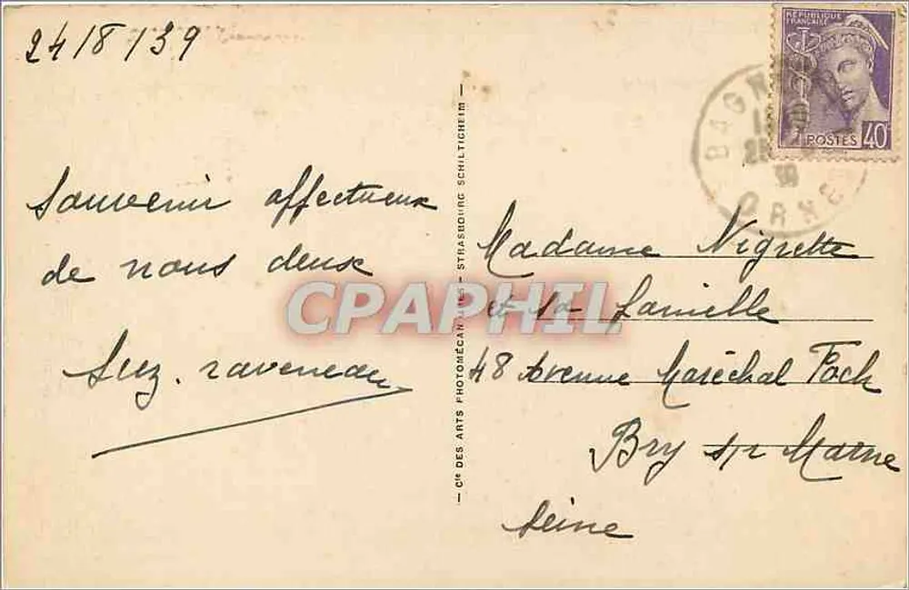 Fonte das Fadas — Bagnoles-de-l'Orne — Bilhete postal antigo n°142 - Verso