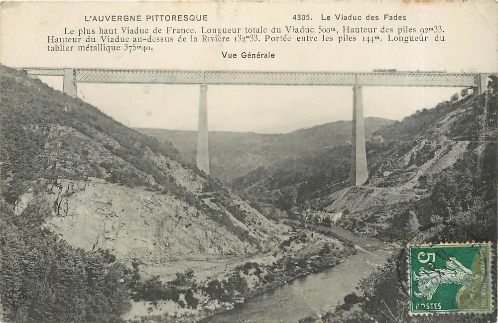Der Viadukt der Fades — pittoreske Auvergne — Serie 4305 - Vorderseite